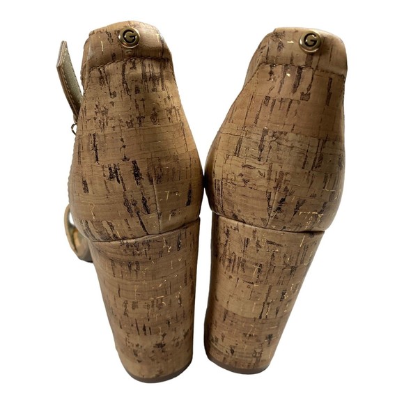 G By Guess Sandals Shantel3 Cork Chunky Heel Open Toe Women's 8.5M NWOB - Picture 8 of 11